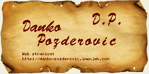 Danko Pozderović vizit kartica